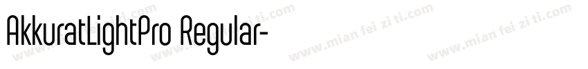 AkkuratLightPro Regular字体转换